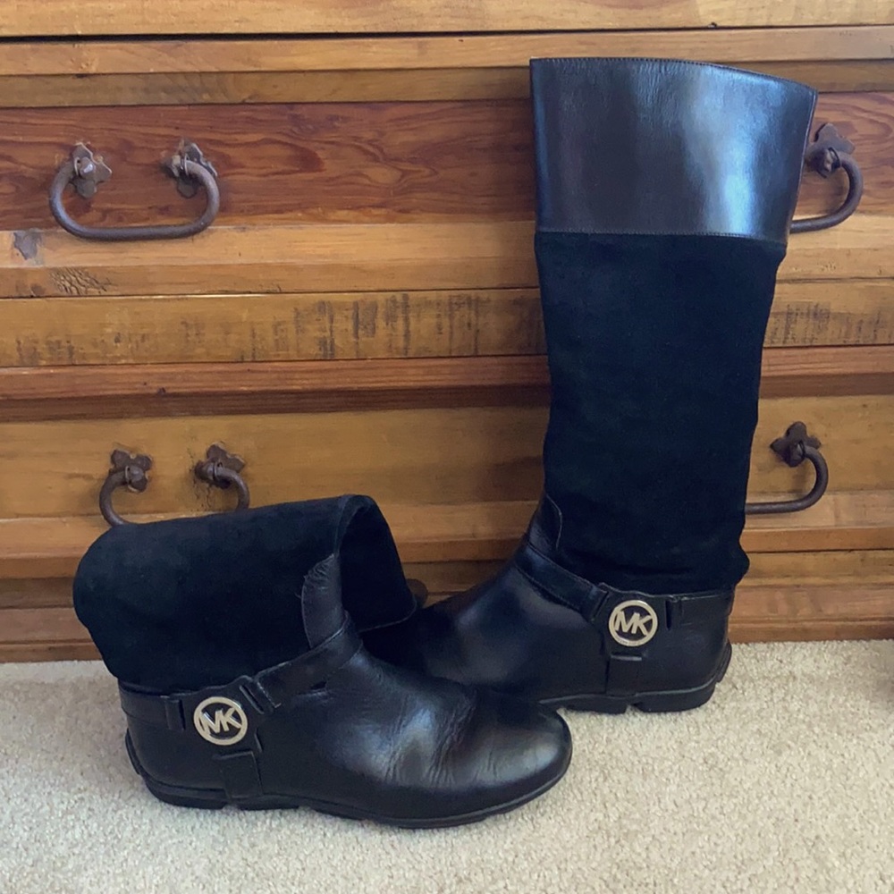 MICHAEL KORS riding boot size 6.5 suede and leather